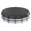 VEVOR 15 Ft Round Pool Cover, Solar Covers for Above Ground Pools, Safety Pool Cover with Drawstring Design, PVC Summer Pool Cover, Waterproof and Dus