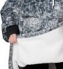 Qeils Oversized Wearable Blanket Hoodie, Comfy Sherpa Sweatshirt Pullover Jacket (Large Pocket, Heather DarkGrey, Adult)