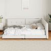 Upholstered Queen Size platform bed with USB Ports, Beige(Expected Arrival Time: 7.8)