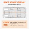 VEVOR Pontoon Boat Cover, 23'-24' Waterproof Trailerable Pontoon Cover, 800D Marine Grade PU Oxford Fabric, with Motor Cover, 16 Windproof Buckle Stra