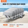 VEVOR Pontoon Boat Cover, 23'-24' Waterproof Trailerable Pontoon Cover, 800D Marine Grade PU Oxford Fabric, with Motor Cover, 16 Windproof Buckle Stra
