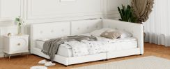 Upholstered Queen Size platform bed with USB Ports, Beige(Expected Arrival Time: 7.8)