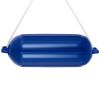 VEVOR Ribbed Twin Eyes Boat Fender Pack of 4 and Pump to Inflate (Blue,8.5 x 27 inches)