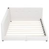 Upholstered Queen Size platform bed with USB Ports, Beige(Expected Arrival Time: 7.8)