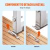 VEVOR Dock Ladder, Removable 4 Steps, 500 lbs Load Capacity, Aluminum Alloy Pontoon Boat Ladder with 3.1'' Wide Step & Nonslip Rubber Mat, Easy to Ins