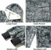 Qeils Oversized Wearable Blanket Hoodie, Comfy Sherpa Sweatshirt Pullover Jacket (Large Pocket, Heather DarkGrey, Adult)