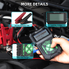 Portable Vehicle Battery Analyzer Vehicle Battery Monitor LED Display Test 12V Battery Internal Resistance Voltage CCA Battery Capacity and Battery Lo