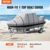 VEVOR T Top Boat Cover, 20'-22' Waterproof Trailerable T-Top Boat Cover, 600D Marine Grade PU Oxford, with Windproof Buckle Straps, for Center Console