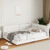 Upholstered Queen Size platform bed with USB Ports, Beige(Expected Arrival Time: 7.8)