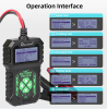 Portable Vehicle Battery Analyzer Vehicle Battery Monitor LED Display Test 12V Battery Internal Resistance Voltage CCA Battery Capacity and Battery Lo