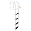 VEVOR Dock Ladder, Removable 4 Steps, 500 lbs Load Capacity, Aluminum Alloy Pontoon Boat Ladder with 3.1'' Wide Step & Nonslip Rubber Mat, Easy to Ins
