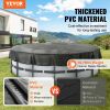 VEVOR 15 Ft Round Pool Cover, Solar Covers for Above Ground Pools, Safety Pool Cover with Drawstring Design, PVC Summer Pool Cover, Waterproof and Dus