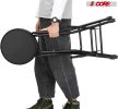 5 Core Guitar Stool ‚Ä¢ w Comfortable Padded Seat ‚Ä¢ Foot Rest ‚Ä¢ Guitar Holder w 300 Lbs Capacity - GSTOOL BLK