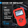 12V Motorcycle Battery Load Tester Lead Acid Battery 100-2000 CCA Load Test Lithium Battery 10-1000 Auto Truck Motorcycle SUV Yacht Scooter Cutting Ma