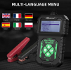 Portable Vehicle Battery Analyzer Vehicle Battery Monitor LED Display Test 12V Battery Internal Resistance Voltage CCA Battery Capacity and Battery Lo
